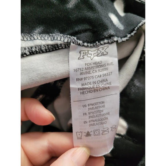 Fox Racing Shorts Womens Sz: 5 Black White Polka Dot High Waisted Zip Front Moto - Picture 6 of 10